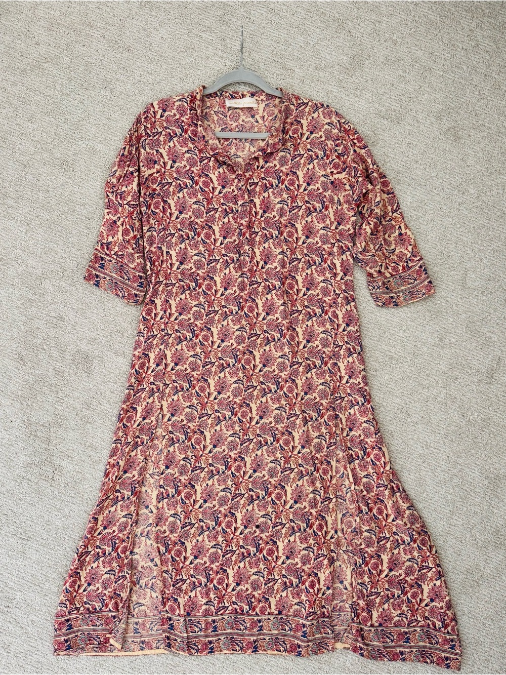 Natalie Martin Women's Boho Fiore Midi Dress Spanish Tile Jade,  Size Small